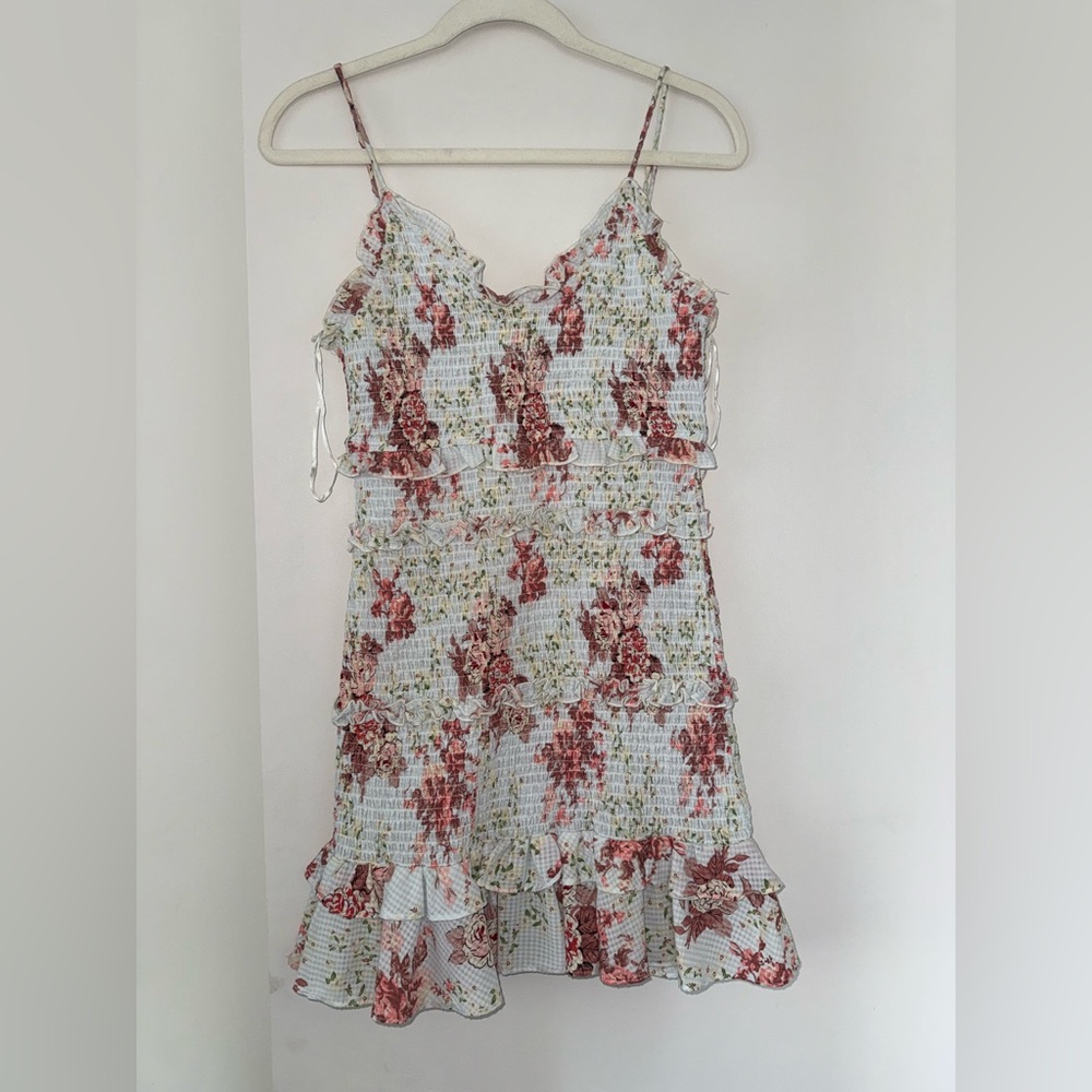 Zara Floral Print Dress with Ruffles